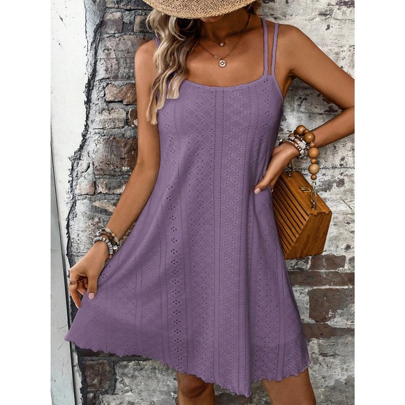 Boho Eyelet Embroidered Cami Dress white - Picture 6 of 11